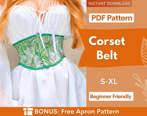 Underbust Corset Sewing Pattern PDF | Corset Belt Pattern | Corset Pattern | Corset Top Pattern | Sewing Pattern for Women PDF | S- XL
