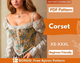 Corset Pattern | Cottagecore corset pattern | Top Sewing Pattern | Corset Sewing Pattern | PDF Sewing Pattern, Corset Top Sewing Pattern PDF