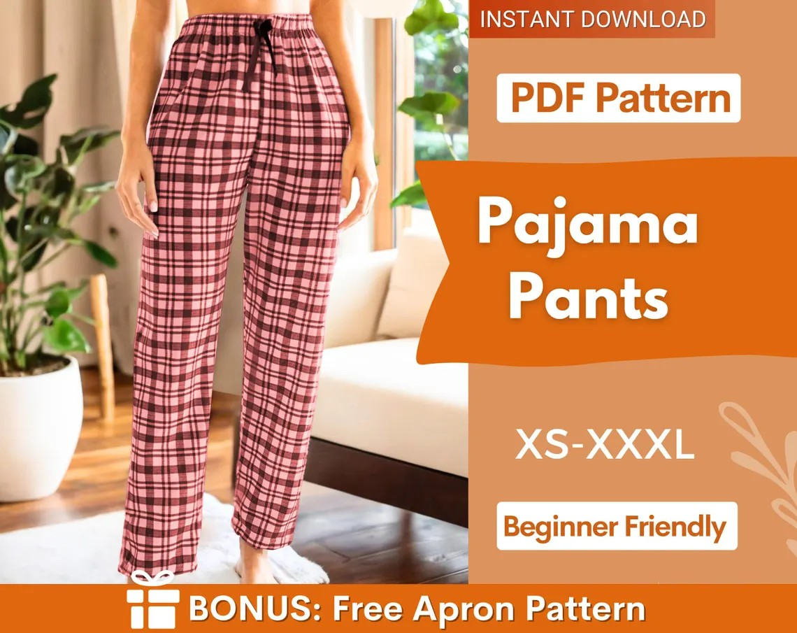 Pajama Pants Sewing Pattern, Women Pajama Pattern, Women Pajama Pants, Pyjama Pattern, Sewing Patterns, Women Sewing Patterns Pajama Pyjama