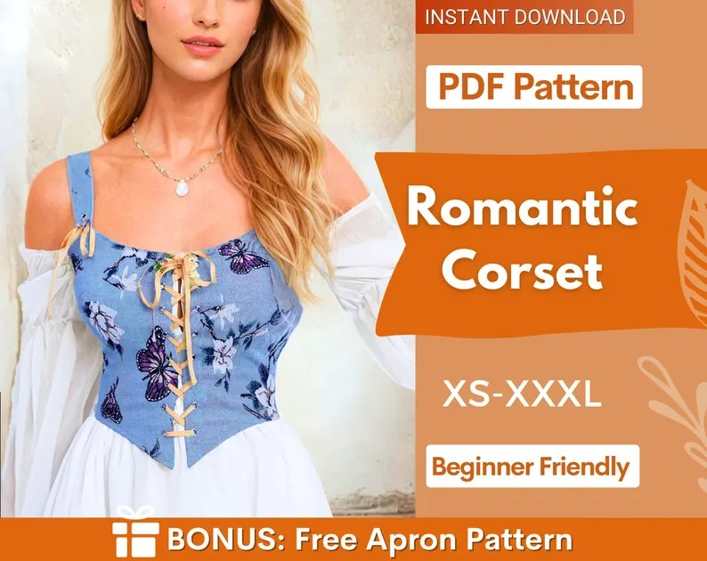 Corset Pattern | Corset Top Sewing Pattern