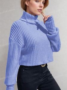 Turtleneck Sweater Sewing Pattern | Sweater Pattern | Womens Pattern | Sewing Patterns | Women Sweater | Mock Neck Top Pattern Women